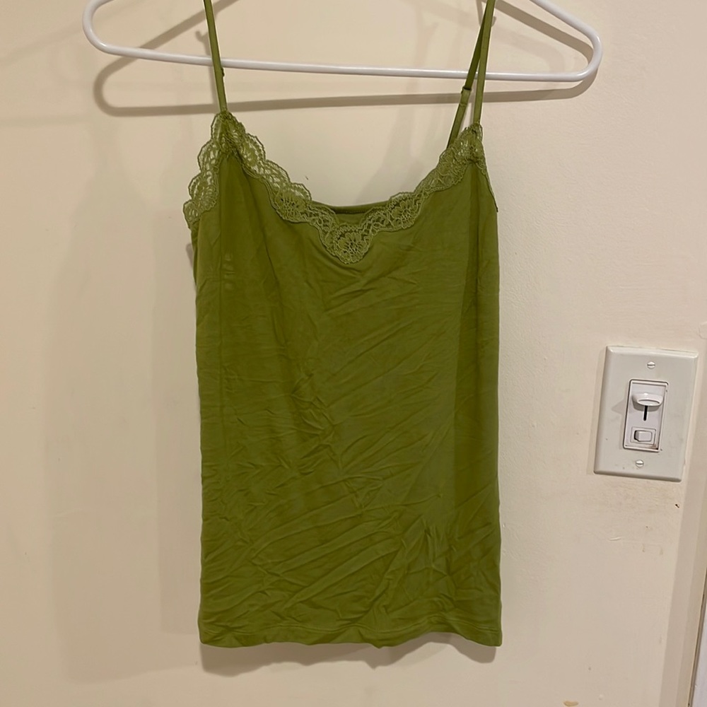 Ann Taylor Loft Tank with Lace and Embroidered Detailing